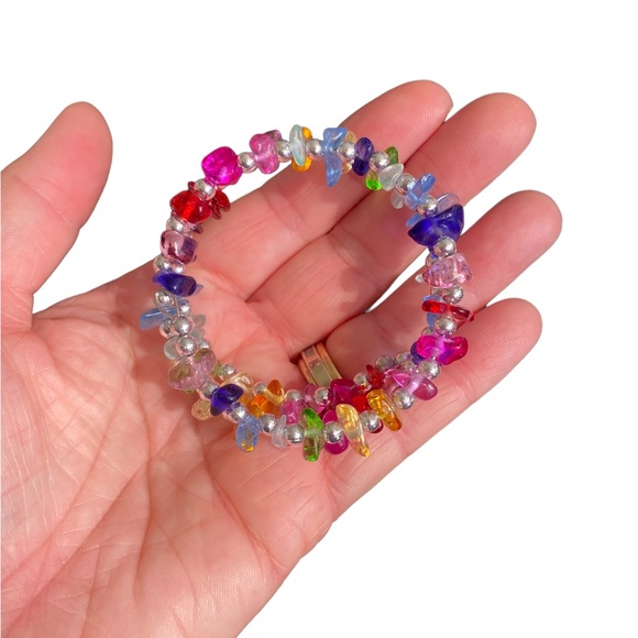 Handmade Multicolored Beaded Wrap Bracelet - Picture 5 of 6